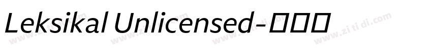 Leksikal Unlicensed字体转换